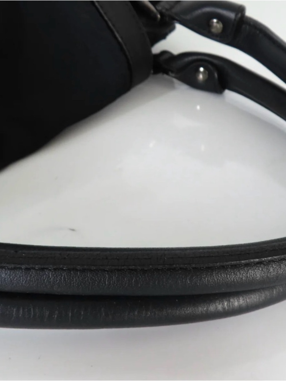 Burberry Blue Label Black Nylon Shoulder Bag with Leather Trim - Picture 3 of 7